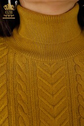 14GG Corespun Produced Knitwear Sweater Turtleneck Women's Clothing Manufacturer - 30242 | Textiles reales - Thumbnail