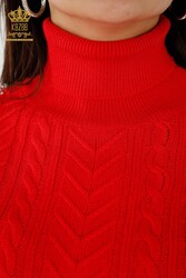 14GG Corespun Produced Knitwear Pull à col roulé Fabricant de vêtements pour femmes - 30242 | Vrai textile - Thumbnail
