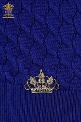14GG Corespun Produced Knitwear Stand Up Collar Women's Clothing Manufacturer - 30119 | Real Textile - Thumbnail