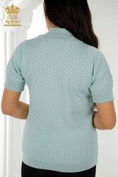 14GG Corespun Maglieria prodotta Colletto rialzato Produttore di abbigliamento femminile - 30119 | Tessuto reale - Thumbnail