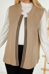 14GG Viscosa Elite prodotta - Cardigan in maglieria ricamato in pietra - Produttore di abbigliamento da donna - 30606 | Vero tessuto - 3