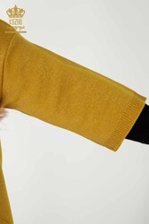 14GG Prodotto in viscosa Elite Maglieria Cardigan Tasca dettagliata Produttore di abbigliamento femminile - 30047 | Tessuto reale - Thumbnail