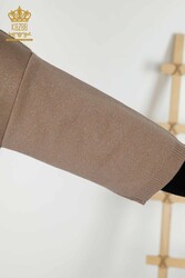 14GG Prodotto in viscosa Elite Maglieria Cardigan Tasca dettagliata Produttore di abbigliamento femminile - 30047 | Tessuto reale - Thumbnail