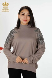 Angora Hecho de hilo - Prendas de punto - Cuello alto - Fabricante de ropa de mujer - 16597 | Textiles reales - Thumbnail