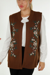 14GG Produced Viscose Elite Knitwear Cardigan Floral Embroidered Women's Clothing Manufacturer - 30644 | Real Textile - 3