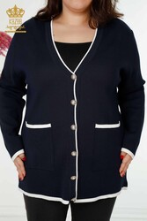 14GG Produced Viscose Elite Knitwear Cardigan With Pearl Button Women's Clothing Manufacturer - 30148 | Real Textile - Thumbnail