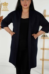 14GG Produced Viscose Elite Knitwear Cardigan Pocket Detailed Women's Clothing Manufacturer - 30047 | Real Textile - Thumbnail