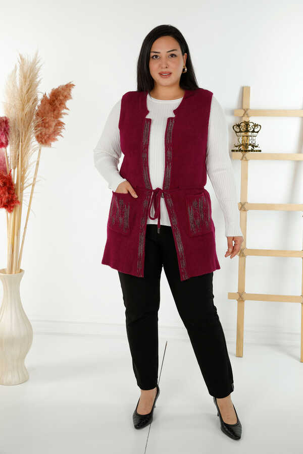 Reel Tekstil - 14GG Produced Viscose Elite Knitwear Cardigan With Pocket Detail Women's Clothing Manufacturer - 30495 | Real Textile