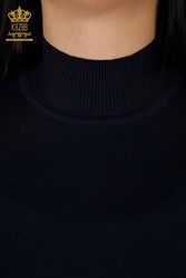 14GG Produced Viscose Elite Knitwear Ropa de mujer con cuello alzado - 16168 | Textiles reales - Thumbnail