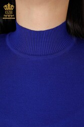 14GG Produced Viscose Elite Knitwear Ropa de mujer con cuello alzado - 16168 | Textiles reales - Thumbnail