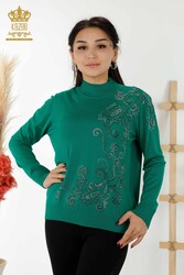 14GG Produjo Viscose Elite Knitwear Fabricante de ropa de mujer bordada con piedra de cristal - 30013 | Textiles reales - Thumbnail
