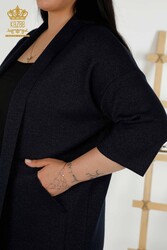 14GG Produzierte Viskose-Elite-Strickwaren-Strickjacke mit Tasche, detaillierter Hersteller von Damenbekleidung – 30047 | Echtes Textil - Thumbnail