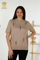 14GG Produzierter Viskose-Elite-Strickwaren-Stehkragen-Damenbekleidungshersteller - 16929 | Echtes Textil - Thumbnail