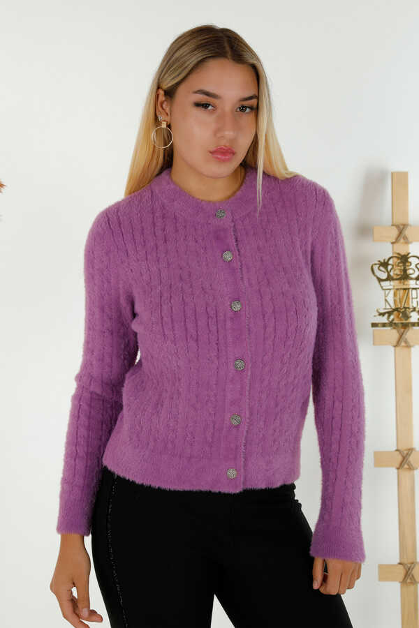 Reel Tekstil - 7GG Produced Wool Viscose Cardigan Angora Women's Clothing Manufacturer - 30321 | Real Textile