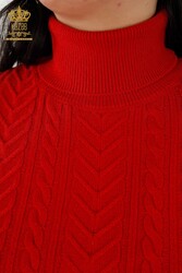 7GG produit Corespun pull en tricot motif floral pierre brodé fabricant de vêtements pour femmes - 30179 | Vrai textile - Thumbnail