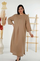 Vestido Confeccionado en Tela Algodón Lycra Dos Bolsillos Ropa Mujer - 20400 | Textiles reales - Thumbnail