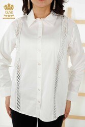 Ropa De Mujer Detallada Manga De Camisa Producida Con Tela De Algodón Lycra - 20247 | Textiles reales - Thumbnail