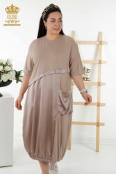 Vestido en Tela de Algodón Lycra con Bolsillos Ropa de Mujer - 20323 | Textiles reales - Thumbnail