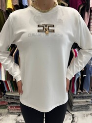 BLS 2702 Wholesale Women's Blouse Stone Embellishments - Thumbnail