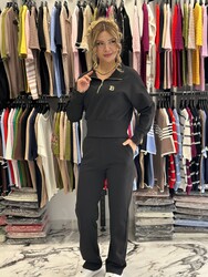 BLS 2711 Wholesale Women's Tracksuit Set Zipper Detail - Thumbnail