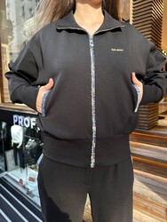 BLS 2714 Wholesale Women's Patterned Black Tracksuit Set - 3