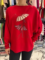 BLS 2768 Wholesale Women's Blouse with Bead Embroidery - Thumbnail
