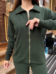 BLS 2794 Wholesale Women's Tracksuit Set Long Sleeve Khaki - 3