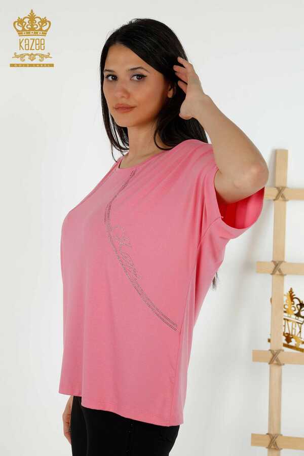 Reel Tekstil - Blusa In Tessuto Viscosa Manica Corta Abbigliamento Donna - 79295 | Tessuto reale