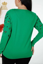 Producida en Tela Viscosa Blusa - Escote en V - Ropa de Mujer - 79047 | Textiles reales - Thumbnail