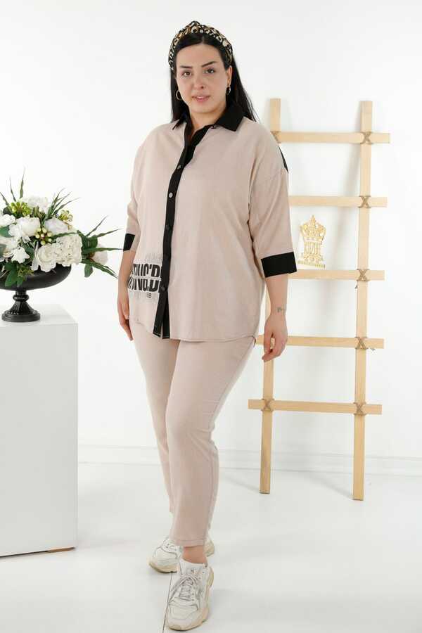 Reel Tekstil - Ropa Estampada para Mujer Fabricante de Conjuntos de Camisas y Pantalones Confeccionados con Tejido de Lycra de Algodón - 20332 | Textil real