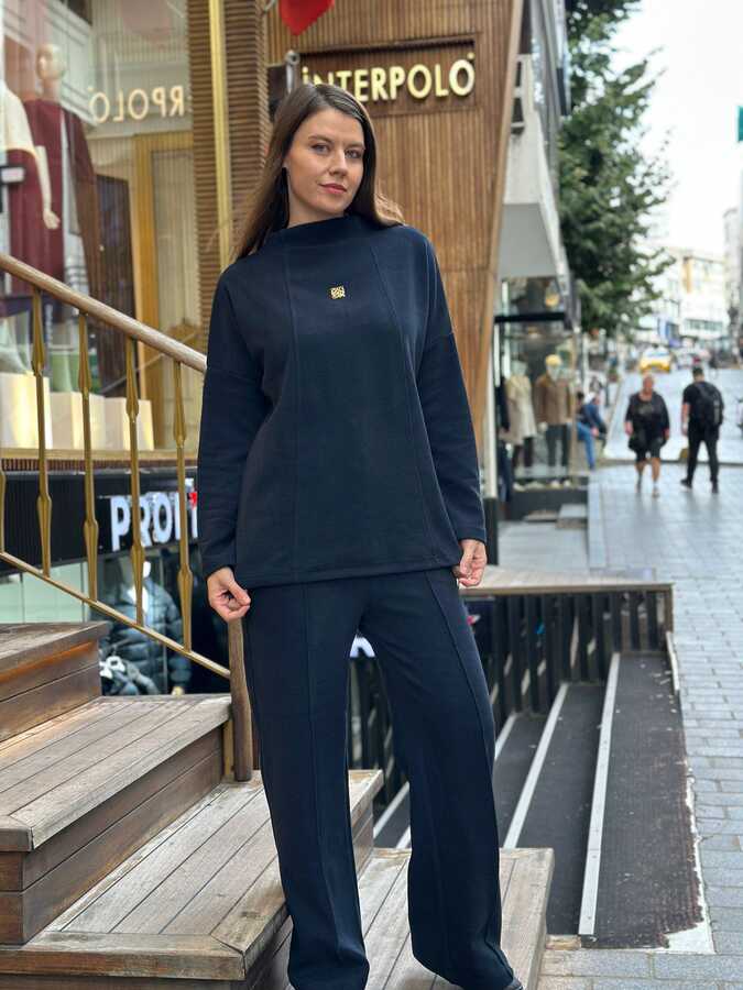 Ensemble de survêtement pour femme BLS 2792 avec poches, indigo, en gros