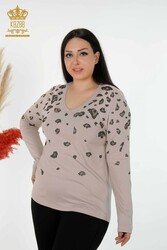 بلوز تولید شده با پارچه ویسکوز لباس زنانه یقه ویسکوز - 79047 | نساجی واقعی - Thumbnail