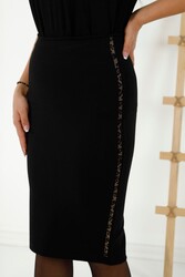 Skirt Made with Lycra Knitted Fabric Stone Embroidered Women's Clothing Manufacturer - 4245 | Real Textile - Thumbnail