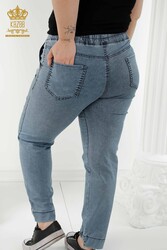Fabricant de vêtements pour femmes avec des pantalons à taille élastique fabriqués avec du lycra tricoté - 3676 | Vrai textile - Thumbnail