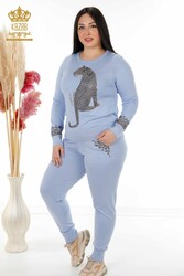 Scuba and Two Yarn Tracksuit Suit Tiger Pattern Women's Clothing Manufacturer - 16523 | Real Textile - Thumbnail