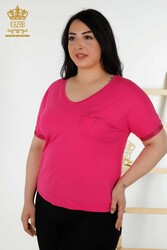 Blusa Con Cuello en V Fabricante de Ropa de Mujer con Tela Viscosa - 79297 | Textiles reales - Thumbnail