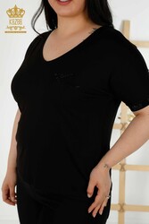 Blusa Con Cuello en V Fabricante de Ropa de Mujer con Tela Viscosa - 79297 | Textiles reales - Thumbnail