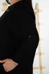 Abito In Cotone Tessuto Lycra Due Tasche Abbigliamento Donna - 20400 | Tessuto reale - Thumbnail