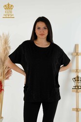 Camicetta in tessuto viscosa con due tasche Produttore di abbigliamento femminile - 79293 | Tessuto reale - Thumbnail