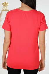 Blusa In Tessuto Viscosa Girocollo Abbigliamento Donna - 78925 | Tessuto reale - Thumbnail