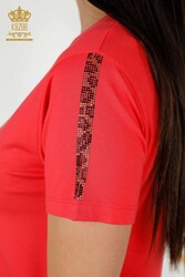 Blusa Prodotta con Tessuto in Viscosa Colletto Ciclismo Abbigliamento Donna - 78942 | Tessuto reale - Thumbnail
