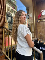 Toptan Kadın Triko Kazak Bisiklet Yaka Ekru - 32888 | REEL TRİKO - Thumbnail