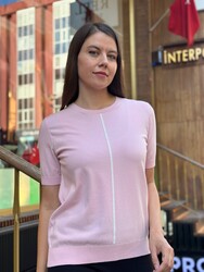 Toptan Kadın Triko Kazak EcoVero Pembe - 32604 | REEL TRİKO - Thumbnail