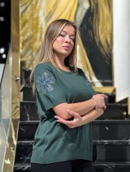 Toptan Kadın Triko Kazak Kısa Kol Nefti - 32979 | REEL TRİKO - 4