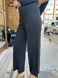Toptan Kadın Triko Pantolon Basic Antrasit - 32884 | REEL TRİKO - Thumbnail