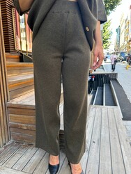 Toptan Kadın Triko Pantolon Basic Vert - 32884 | REEL TRİKO - Thumbnail