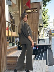 Toptan Kadın Triko Pantolon Basic Vert - 32884 | REEL TRİKO - Thumbnail