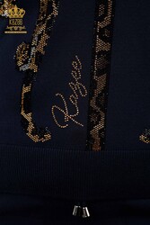 Traje de chándal 14GG Produced - Estampado de leopardo - Piedra bordada - Ropa de mujer - 16521 | Textiles reales - Thumbnail