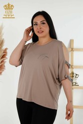 Blusa Confeccionada en Tela Viscosa Cuello Redondo Ropa de Mujer - 79108 | Textiles reales - Thumbnail