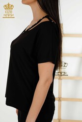 Blusa Producida con Cuello de Ciclismo de Tela Viscosa Ropa de Mujer - 79200 | Textiles reales - Thumbnail